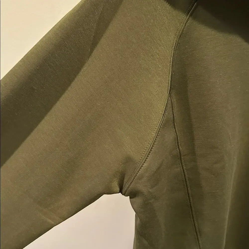 Dear Scarlett‎ Large Olive Green Hamptons Quarter Zip Pullover NWT